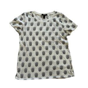 Forever 21 Black and White Pineapple Womens T-shirt